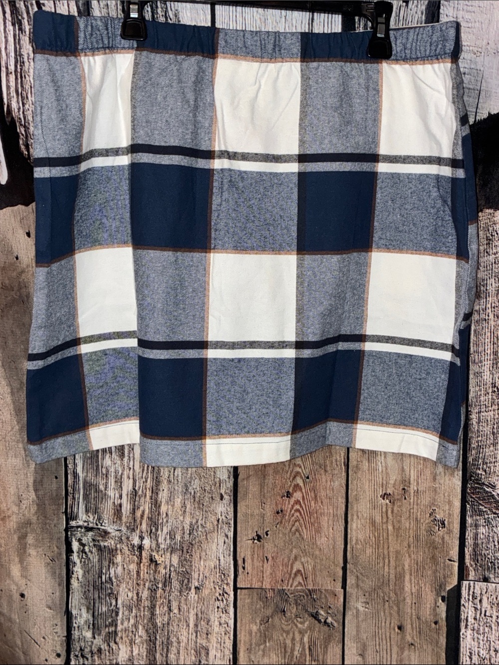 MarleyLilly, Plaid Flannel Mini Skirt, Size XXL